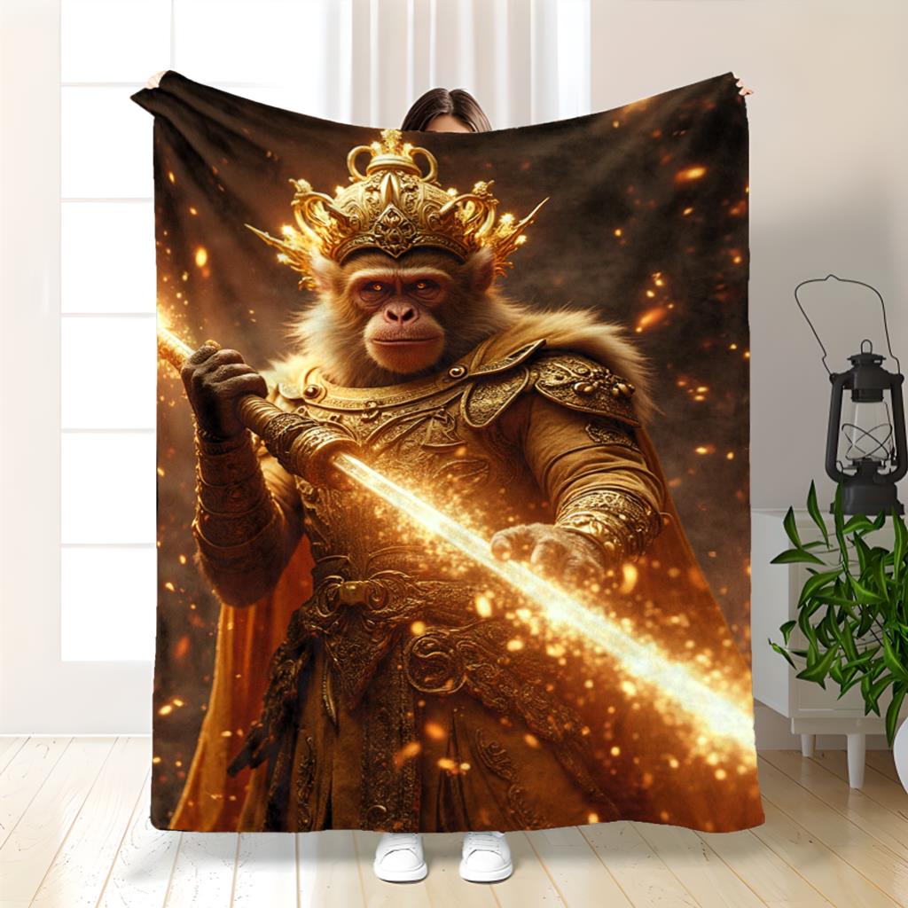 Pattern of the Monkey King Flannel printed blanket suitable for all seasons suitable for living room office sofa and travel 75x100cm
Pattern of the Monkey King Flannel printed blanket suitable for all seasons suitable for living room office sofa and travel 75x100cm