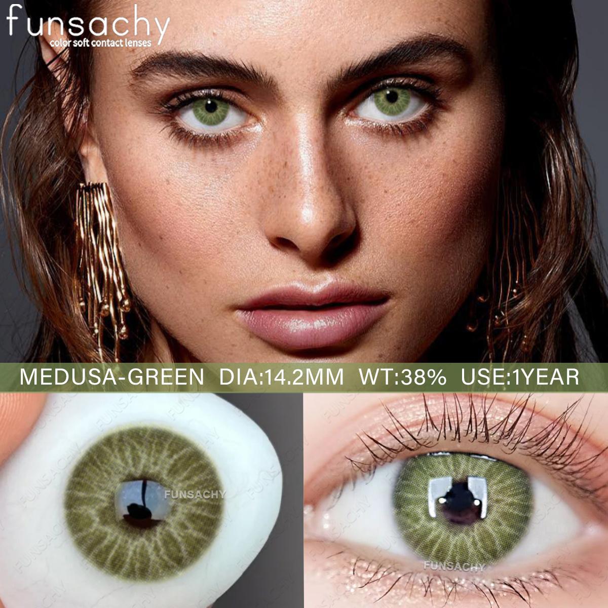 FUNSACHY 1 пара модных контактных линз Colorcon для глаз, цветные голубые линзы для глаз, зеленые натуральные линзы, серые косметические зрачки
FUNSACHY 1 пара модных контактных линз Colorcon для глаз, цветные голубые линзы для глаз, зеленые натуральные линзы, серые косметические зрачки