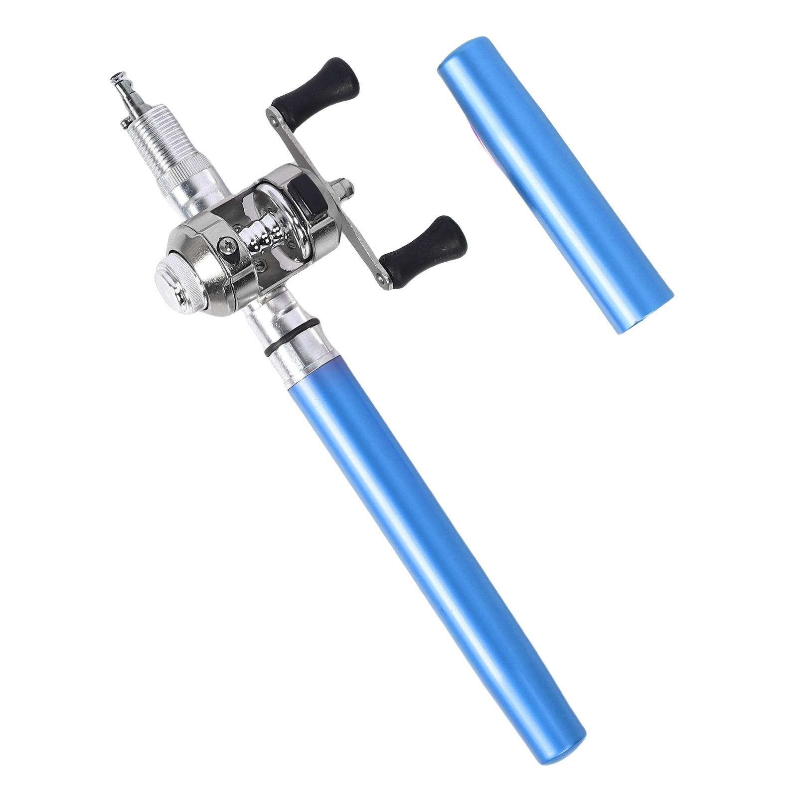 Fishing Rod Reel Combo Mini Pen Portable Pocket Telescopic Lightweight Fiberglass Fishing Rod Pen fo Blue
Fishing Rod Reel Combo Mini Pen Portable Pocket Telescopic Lightweight Fiberglass Fishing Rod Pen fo Blue