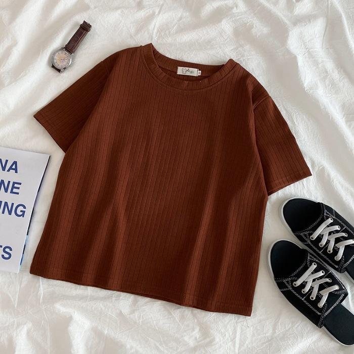 Tile map Spring and summer new knitted pit strip short-sleeved female student versatile top short XL
Tile map Spring and summer new knitted pit strip short-sleeved female student versatile top short XL