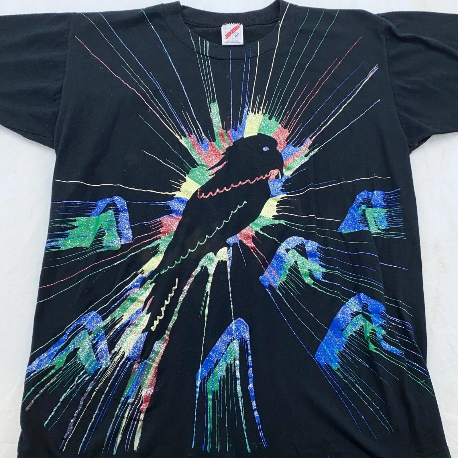vintage 90s BIRD SILHOUETTE GLITTER ART T-Shirt MEDIUM soft thin parrot nature S
vintage 90s BIRD SILHOUETTE GLITTER ART T-Shirt MEDIUM soft thin parrot nature S