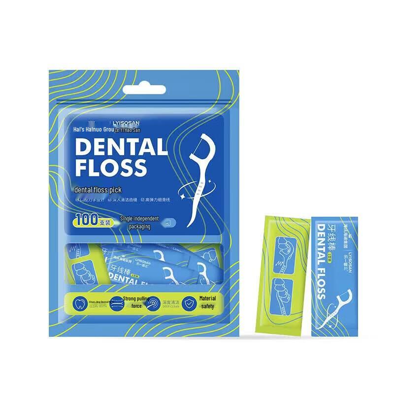 Haishi Hainuo Individually Wrapped Dental Floss Picks, 100 Count
Haishi Hainuo Individually Wrapped Dental Floss Picks, 100 Count