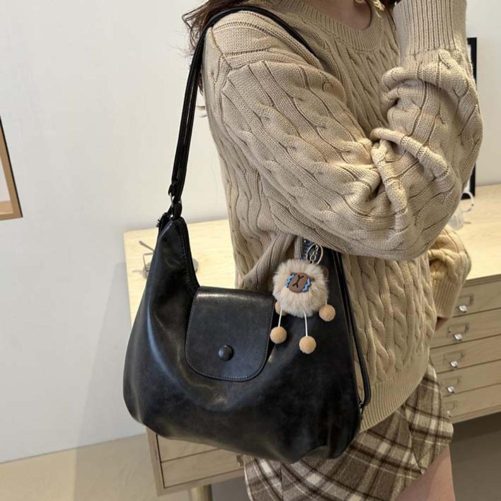 Magnetic Button French Underarm Bag Large Capacity Texture Handbag Classic PU Hobo Bag Work Coffee without Pendant
Magnetic Button French Underarm Bag Large Capacity Texture Handbag Classic PU Hobo Bag Work Coffee without Pendant