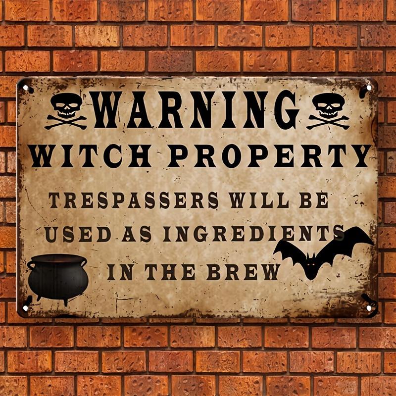 HD Tin Sign Warning Witch Property Trespassers Used As Ingredients Vintage Halloween Metal Poster Retro Wall Art for Gothic Deco 20x30cm(7.8x11.8inch)
HD Tin Sign Warning Witch Property Trespassers Used As Ingredients Vintage Halloween Metal Poster Retro Wall Art for Gothic Deco 20x30cm(7.8x11.8inch)