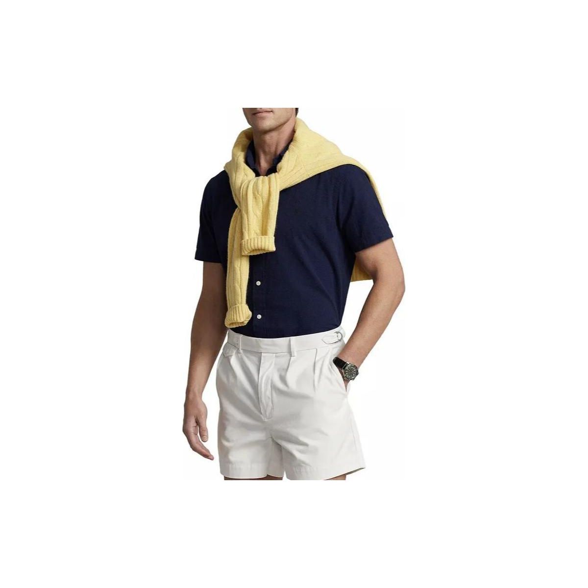 Polo Ralph Lauren однотонная рубашка с воротником-поло, однобортная, с коротким рукавом, мужские рубашки синего цвета 710899536-003 S
Polo Ralph Lauren однотонная рубашка с воротником-поло, однобортная, с коротким рукавом, мужские рубашки синего цвета 710899536-003 S
