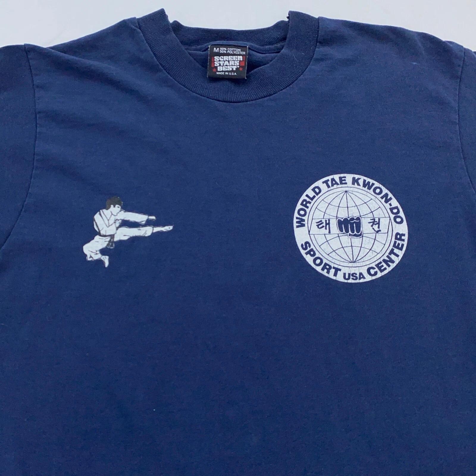 vintage 80s WORLD TAE KWON-DO SPORT CENTER T-Shirt XS martial arts karate thin M
vintage 80s WORLD TAE KWON-DO SPORT CENTER T-Shirt XS martial arts karate thin M