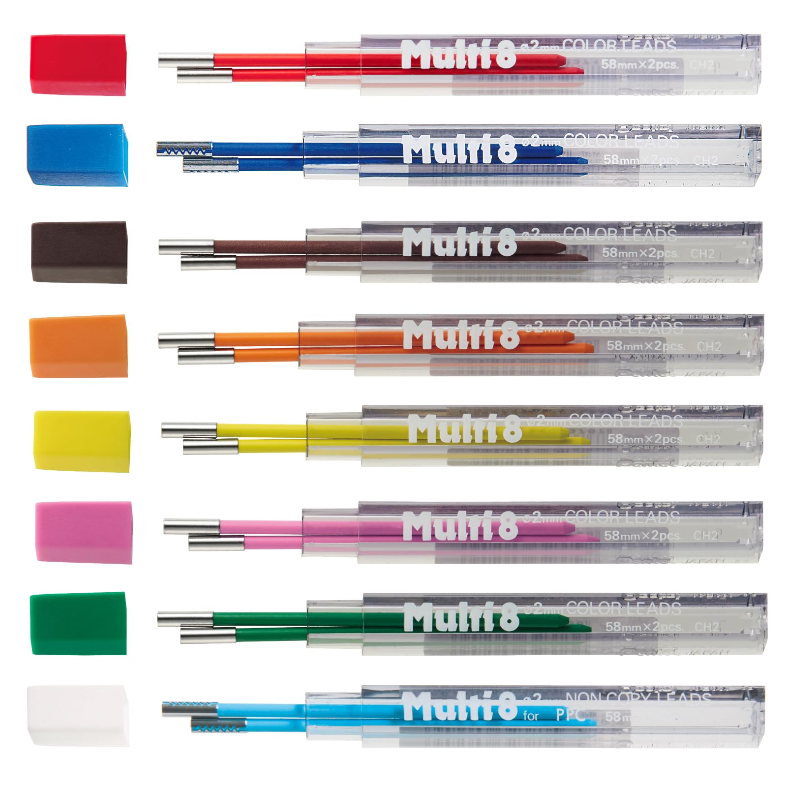 Pentel Multi8 Replacement Set Leads, 8-Color (802CH2-8AMZ)
Pentel Multi8 Replacement Set Leads, 8-Color (802CH2-8AMZ)