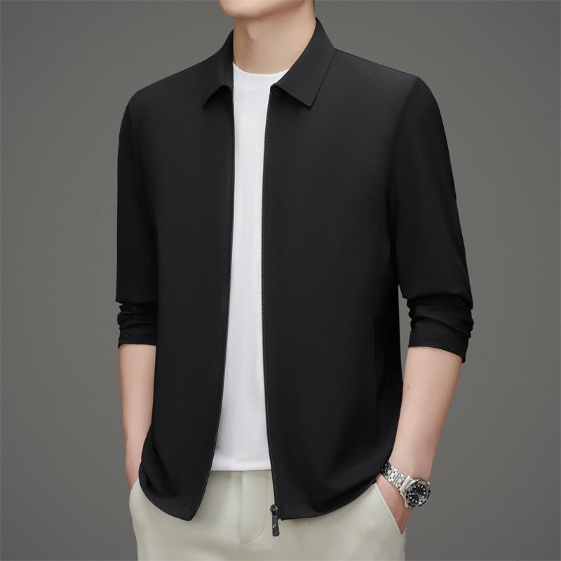 Летняя одежда от солнца с лацканами, мужская летняя легкая и тонкая деловая повседневная уличная дышащая куртка свободного кроя, наряд для папы 5XL чёрный
Летняя одежда от солнца с лацканами, мужская летняя легкая и тонкая деловая повседневная уличная дышащая куртка свободного кроя, наряд для папы 5XL чёрный