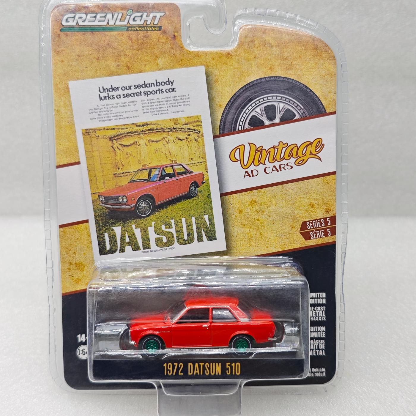 GreenLight 1:64 1972 Datsun 510 High Simulation Diecast Car Metal Alloy Model Car decoration display collection gifts
GreenLight 1:64 1972 Datsun 510 High Simulation Diecast Car Metal Alloy Model Car decoration display collection gifts