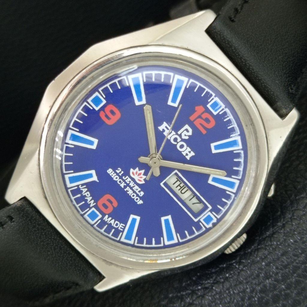 VINTAGE RICOH R31 AUTOMATIC JAPAN MENS BLUE COLOR DIAL WATCH a707710-1
VINTAGE RICOH R31 AUTOMATIC JAPAN MENS BLUE COLOR DIAL WATCH a707710-1