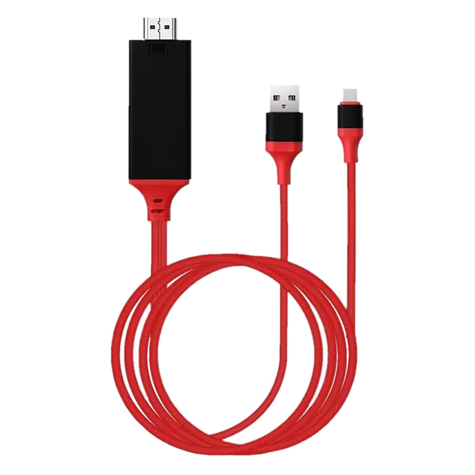 Adapter Cable Type C to High Definition Multimedia Interface Cable Adapter PVC Copper for Phone червоний
Adapter Cable Type C to High Definition Multimedia Interface Cable Adapter PVC Copper for Phone червоний