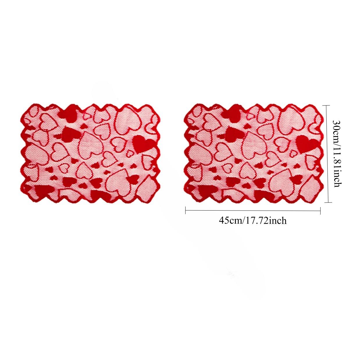 Valentine Tablecloth Table Flag Placemat Set Red Lace European American Style Party Home Decoration Festival Dinner Decorating
Valentine Tablecloth Table Flag Placemat Set Red Lace European American Style Party Home Decoration Festival Dinner Decorating