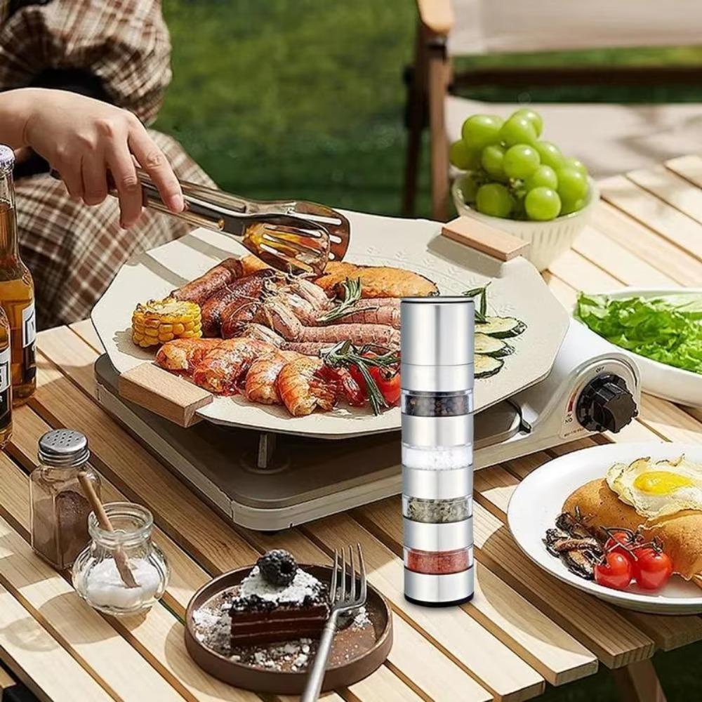 Stackable Pepper Salt Mill Adjustable Seasoning Container Multi-layer Pepper Grinder Camping 3 Grids
Stackable Pepper Salt Mill Adjustable Seasoning Container Multi-layer Pepper Grinder Camping 3 Grids