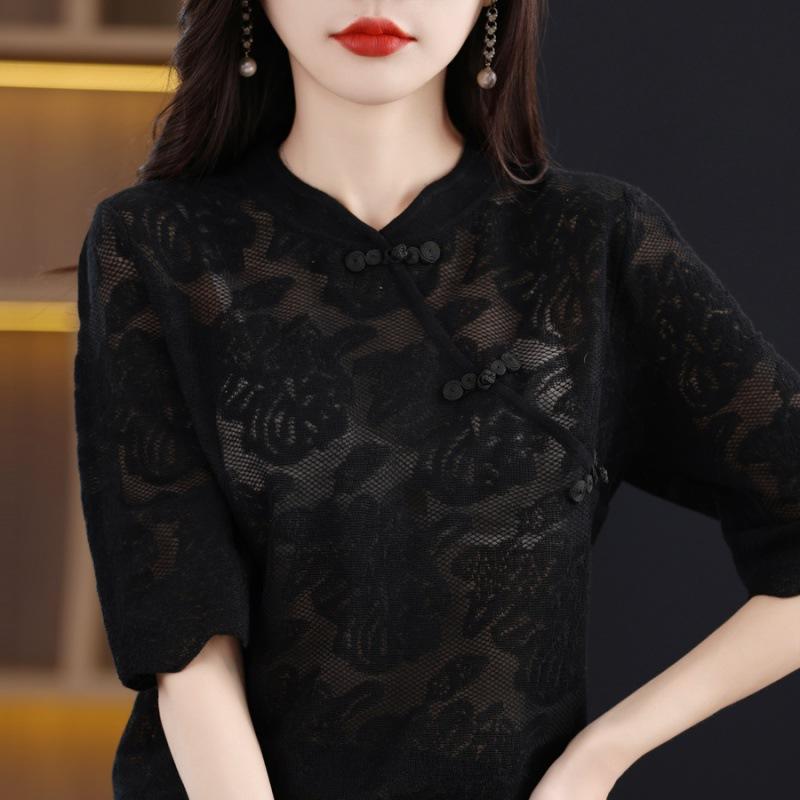 Летний вязаный пуловер one size fits all чёрный
Летний вязаный пуловер one size fits all чёрный