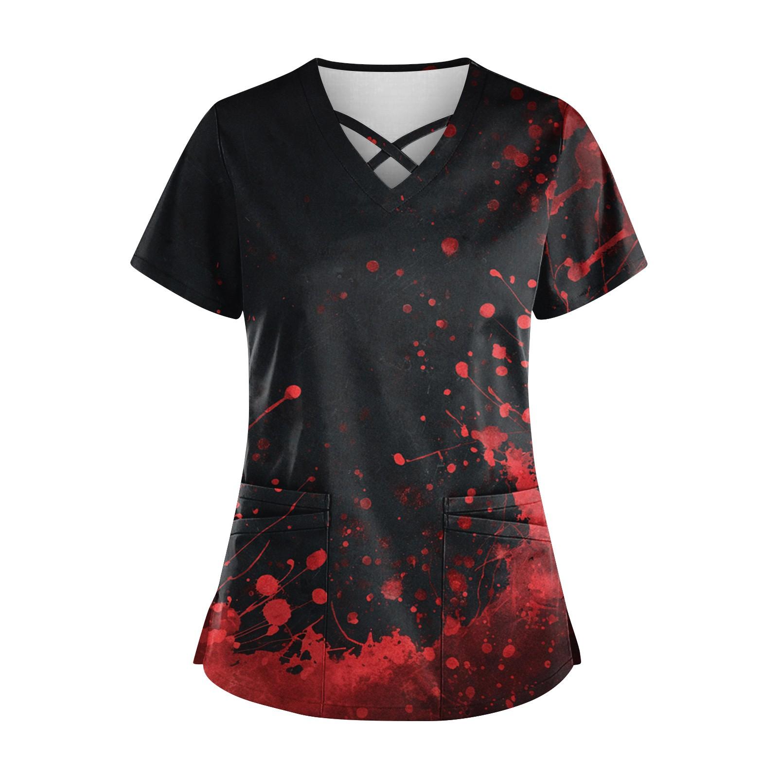 Women s Short Sleeve Stagger V Neck Print Pocket Dry- Top M
Women s Short Sleeve Stagger V Neck Print Pocket Dry- Top M