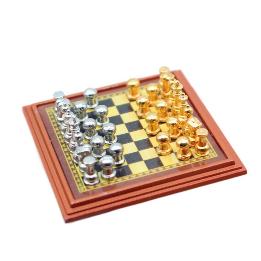 Home Decoration 1Set 1/12 Scale Dollhouse International Chess Miniature Doll House Furniture Chessboard
Home Decoration 1Set 1/12 Scale Dollhouse International Chess Miniature Doll House Furniture Chessboard