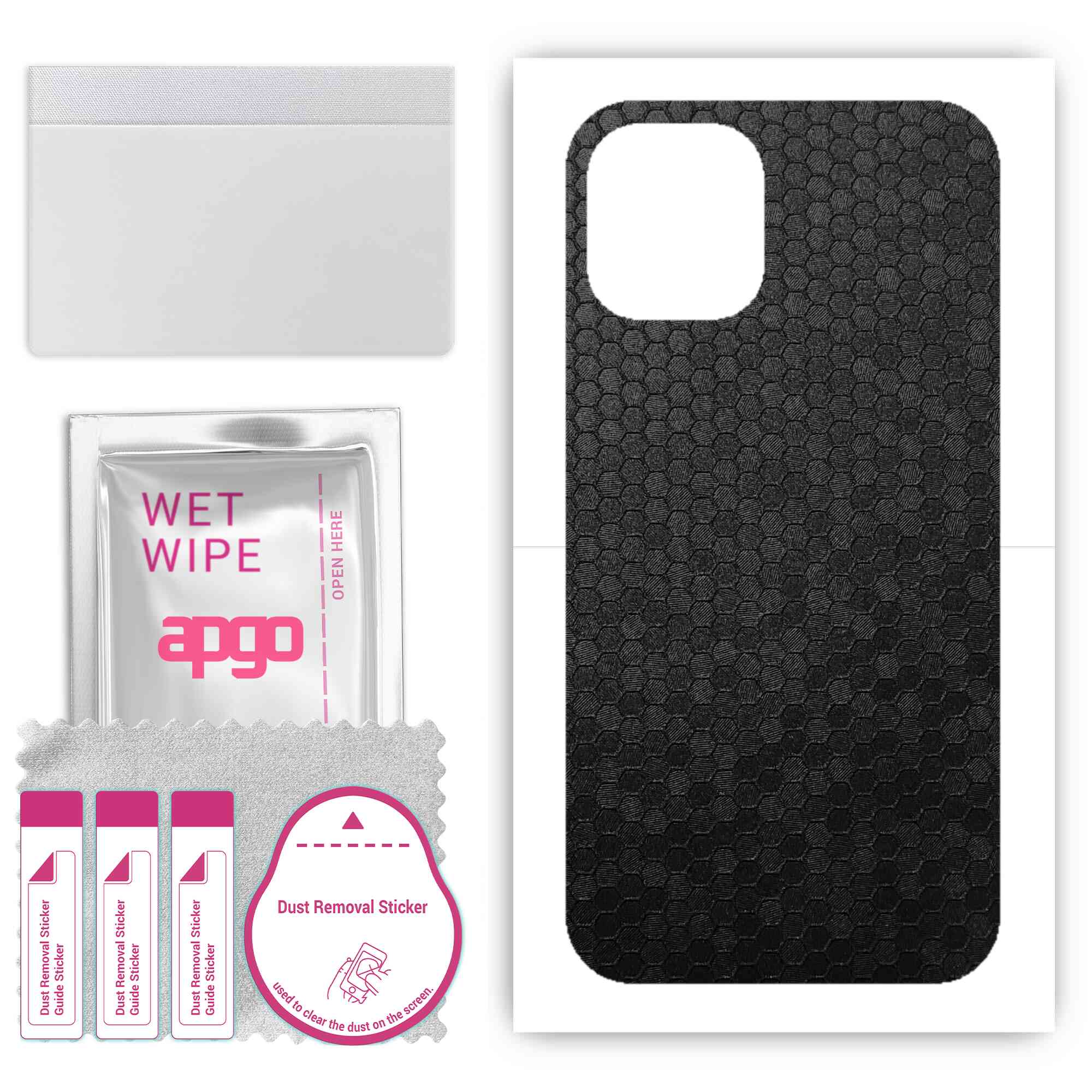 Apgo Protective Skin Sticker for the back compatible with Apple iPhone 12 mini, Wrap Film, Foil, Vinyl - Pattern Black Honeycomb
Apgo Protective Skin Sticker for the back compatible with Apple iPhone 12 mini, Wrap Film, Foil, Vinyl - Pattern Black Honeycomb