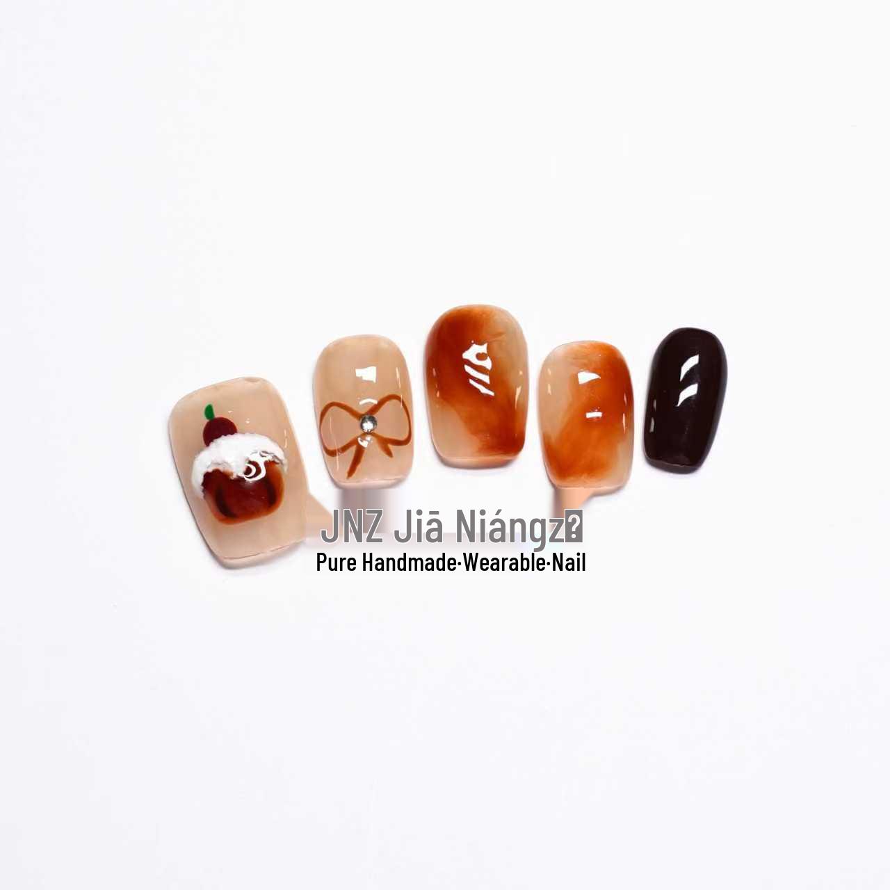Jia Niangzi Cat Eye Brown Gradient Short Nails with Bow Design 10 pieces - M (includes tool kit)
Jia Niangzi Cat Eye Brown Gradient Short Nails with Bow Design 10 pieces - M (includes tool kit)
