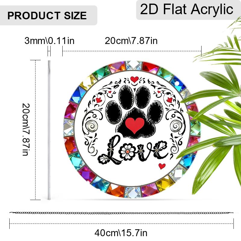 2D Flat Acrylic Paw Print Suncatcher, 7.87/11.81in Colorful Love Pet Window Hanging, Stained Style Decor, Pet Lover Gift 20cm/7.87Inches
2D Flat Acrylic Paw Print Suncatcher, 7.87/11.81in Colorful Love Pet Window Hanging, Stained Style Decor, Pet Lover Gift 20cm/7.87Inches
