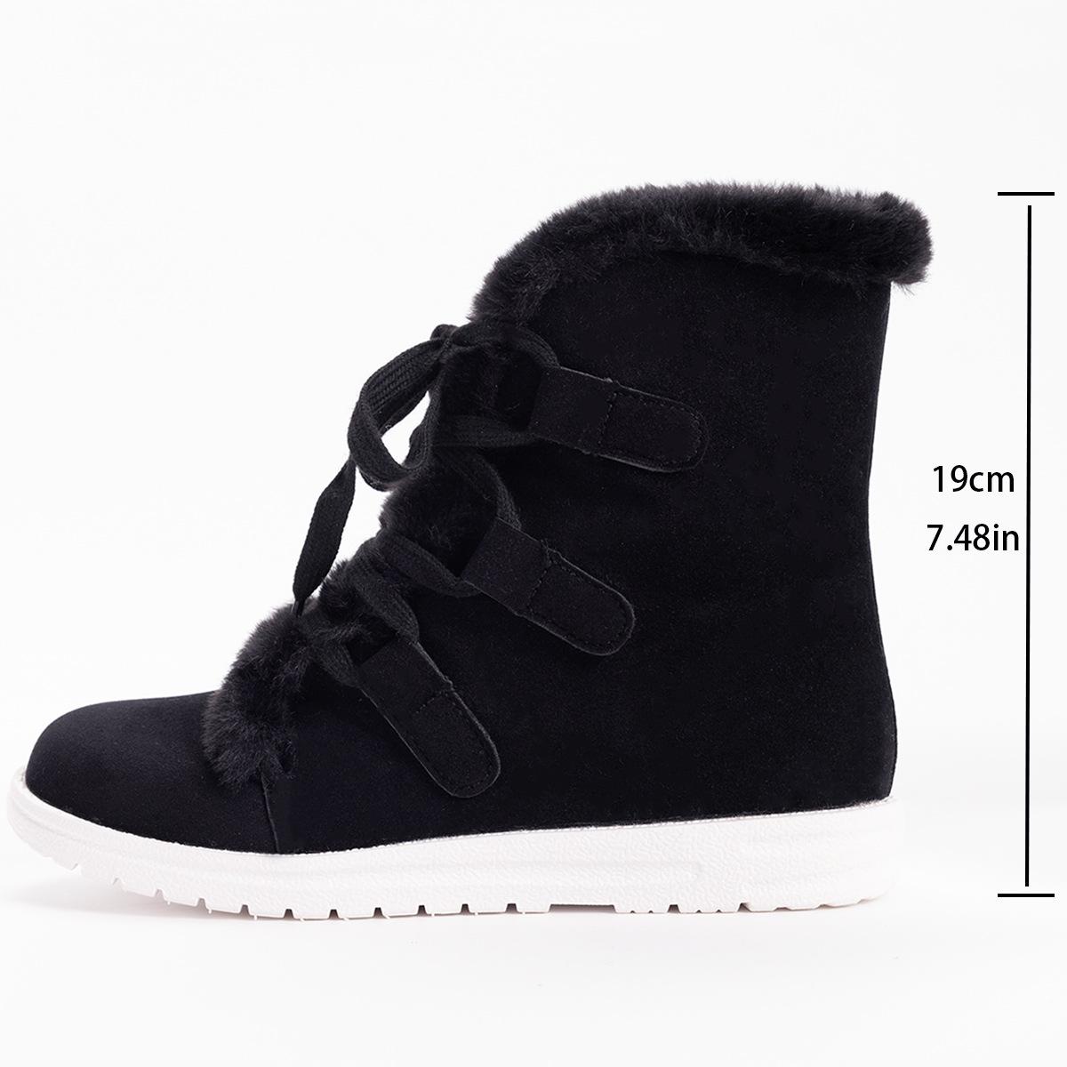 Fashion Winter flat lace up snow boots new women s thick cold resistant warm simple comfortable versatile women s cotton shoes 36 чёрный
Fashion Winter flat lace up snow boots new women s thick cold resistant warm simple comfortable versatile women s cotton shoes 36 чёрный