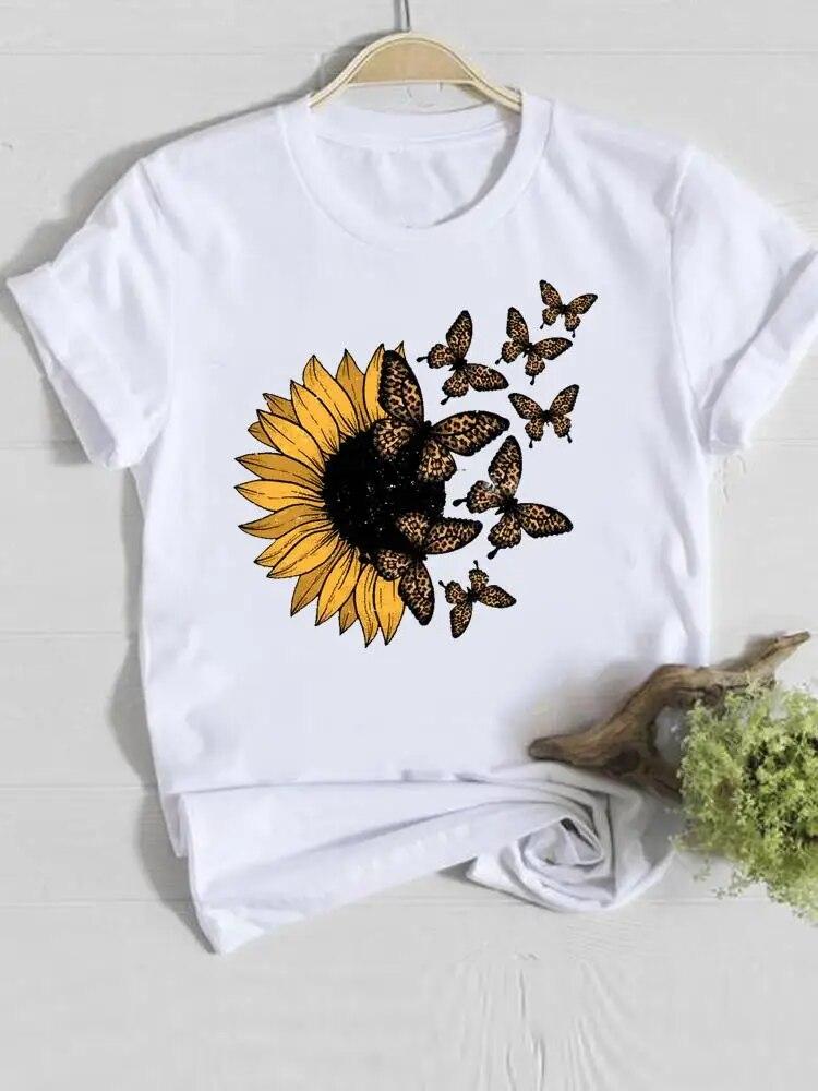 Leopard Flower Trend Cute Sweet Fashion Print Female Shirt Tee Casual Women Clothes Short Sleeve Lady Graphic T-shirt S білий
Leopard Flower Trend Cute Sweet Fashion Print Female Shirt Tee Casual Women Clothes Short Sleeve Lady Graphic T-shirt S білий
