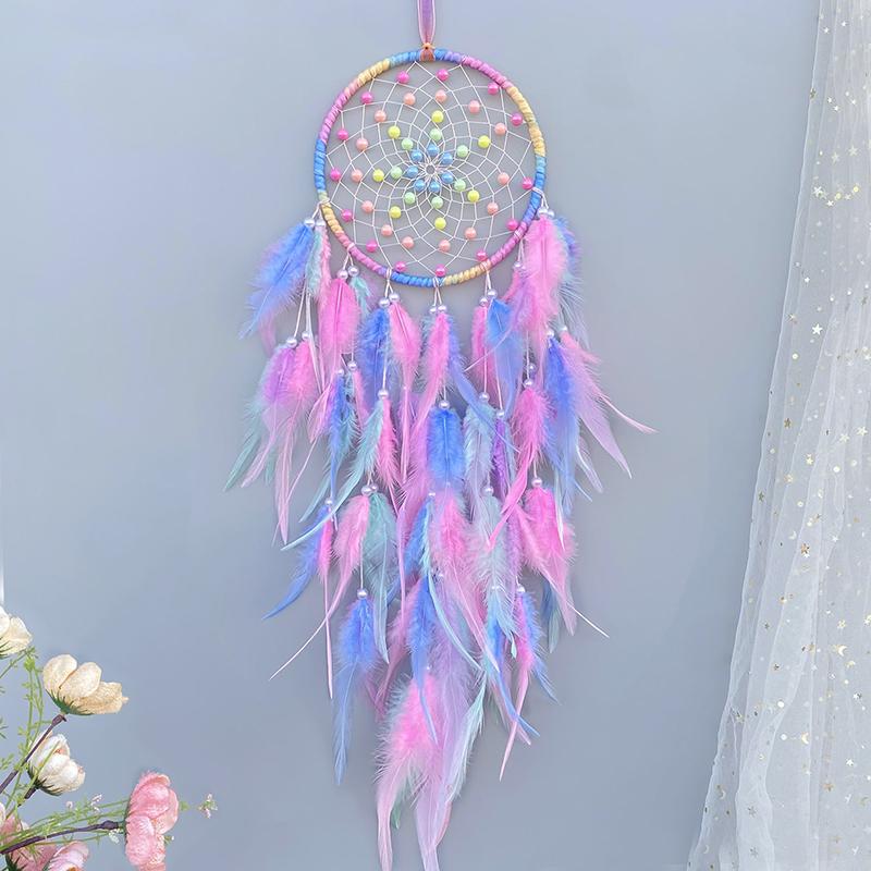 Dream Catcher Hand-woven Colorful Feather Wind Chimes Bedroom Hanging Ornaments Wall Decor Festival Party Gifts Home Accessory
Dream Catcher Hand-woven Colorful Feather Wind Chimes Bedroom Hanging Ornaments Wall Decor Festival Party Gifts Home Accessory