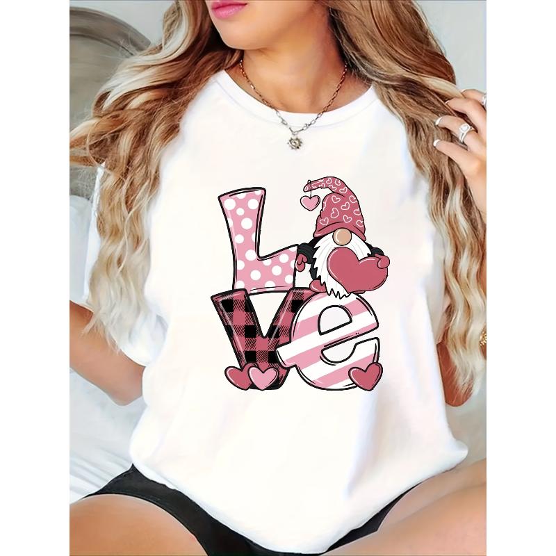 Dwarf LOVE love printed T-shirt loose short sleeve cute girlish casual shirt XXL
Dwarf LOVE love printed T-shirt loose short sleeve cute girlish casual shirt XXL