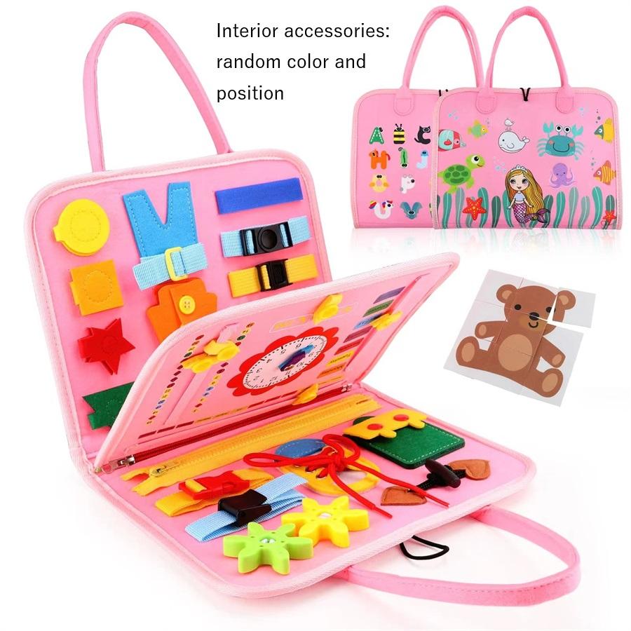 Montessori Busy Board Educational Activity Developing Sensory Board Fine Basic Dress Motor Skills Travel Toy Gift for Boys Girls рожевий
Montessori Busy Board Educational Activity Developing Sensory Board Fine Basic Dress Motor Skills Travel Toy Gift for Boys Girls рожевий