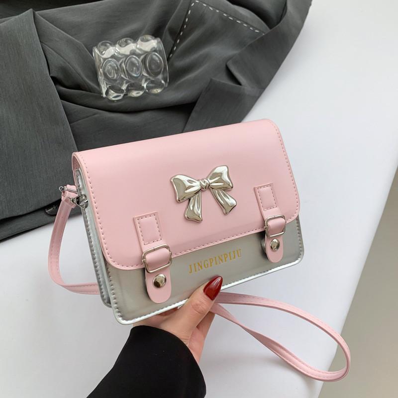 Stylish New Bowknot Small Square Bag For Women With Fashionable Color Block Design PinkSilver
Stylish New Bowknot Small Square Bag For Women With Fashionable Color Block Design PinkSilver