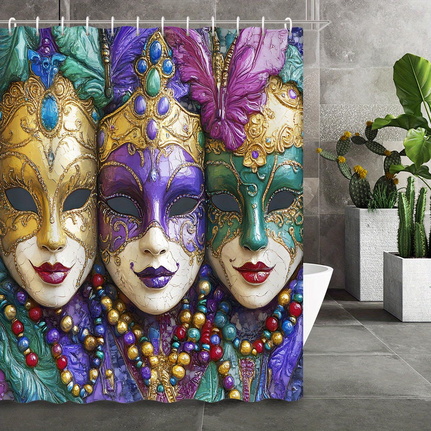 Colorful Carnival Masks Waterproof Shower Curtain For Modern Bathroom Decor, Stylish And Durable, Perfect For Home Use W60H190(CM)-1 Pcs
Colorful Carnival Masks Waterproof Shower Curtain For Modern Bathroom Decor, Stylish And Durable, Perfect For Home Use W60H190(CM)-1 Pcs