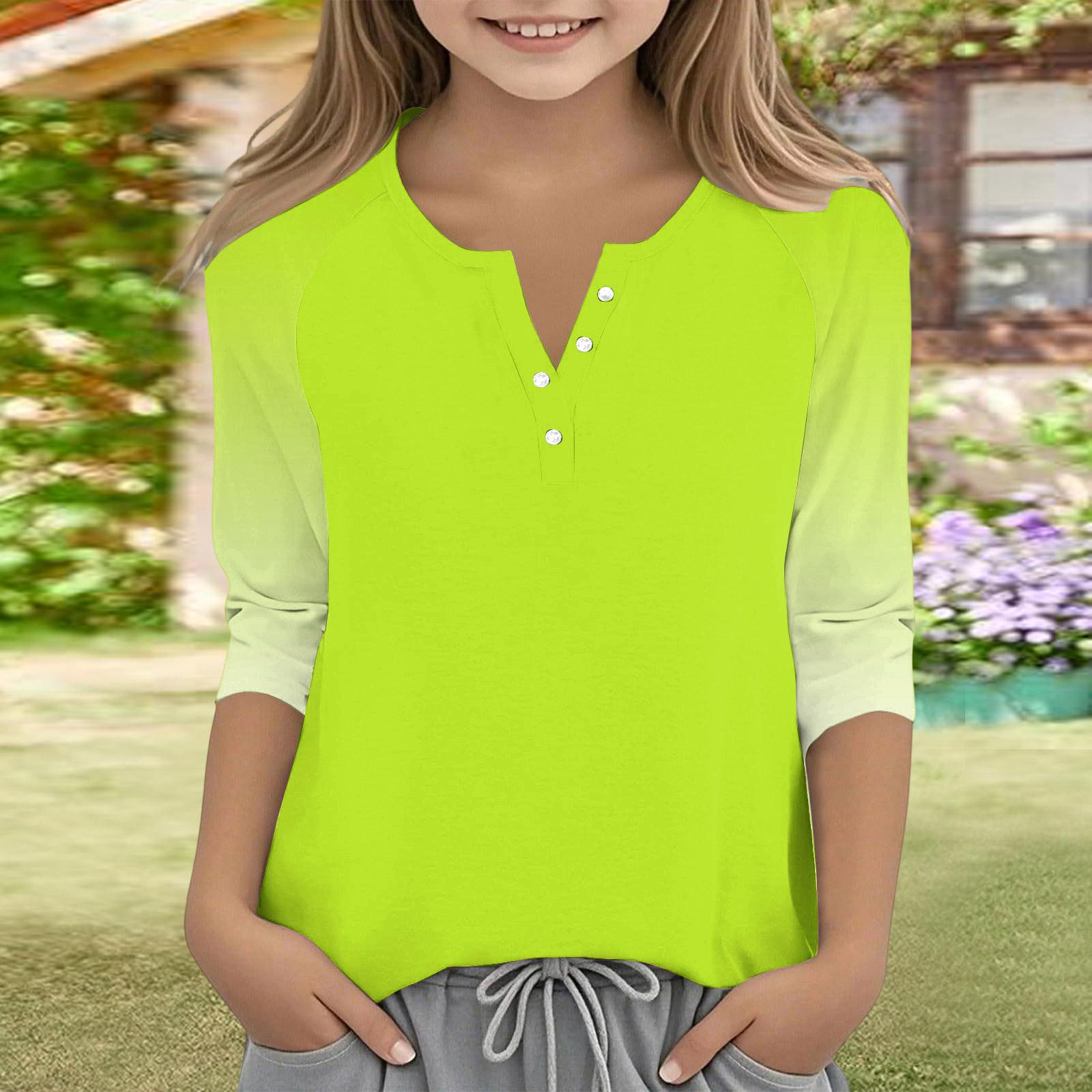 Kids Three Quarter Sleeve Button Detail Casual Top Lightweight Soft Fabric Comfortable Fit Stylish Design Suitable for Everyday Wear 150
Kids Three Quarter Sleeve Button Detail Casual Top Lightweight Soft Fabric Comfortable Fit Stylish Design Suitable for Everyday Wear 150