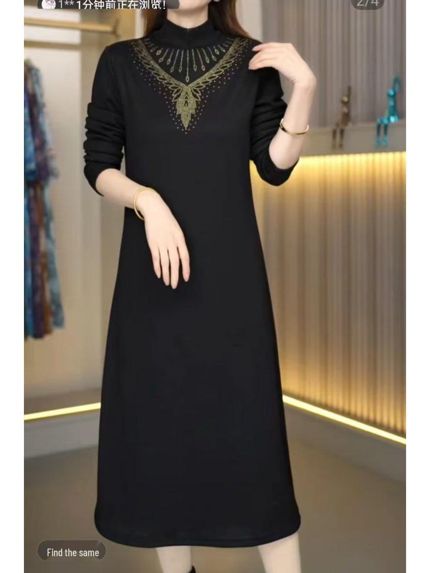 Elegant Fleece-lined Thickened Dress - Autumn/Winter 2025 Fashion Collection Mid-Length Chic Skirt 5XL (for 150-165 jin) чорний
Elegant Fleece-lined Thickened Dress - Autumn/Winter 2025 Fashion Collection Mid-Length Chic Skirt 5XL (for 150-165 jin) чорний