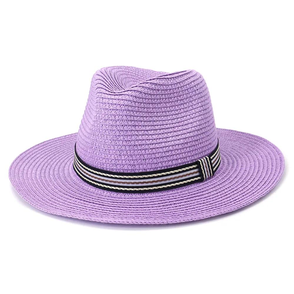 Purple Panama Hat British Summer Sun Hats for Women Man Beach Straw Hat for Men UV Protection Cap Chapeau Femme Sombrero Yellow 58cm світло-фіолетового кольору
Purple Panama Hat British Summer Sun Hats for Women Man Beach Straw Hat for Men UV Protection Cap Chapeau Femme Sombrero Yellow 58cm світло-фіолетового кольору