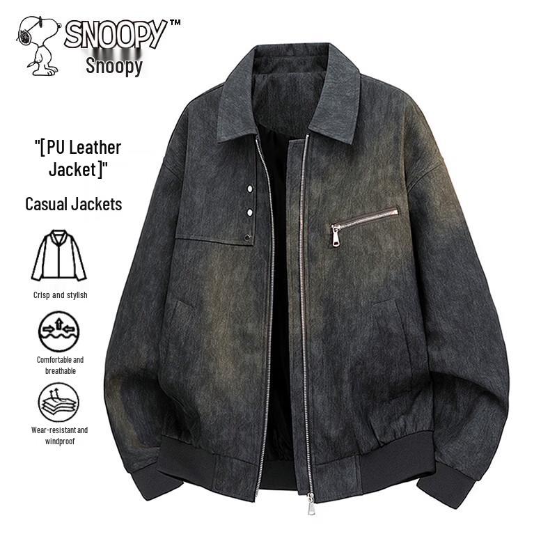 Snoopy Men s Spring Autumn Casual PU Leather Jacket L
Snoopy Men s Spring Autumn Casual PU Leather Jacket L