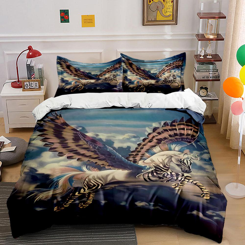 Winged horses with stripes. Bedding sets Duvet cover sets Duvet covers Pillowcases(1 * Duvet Cover 2 * Pillowcases, without duvet insert) 135x200cm
Winged horses with stripes. Bedding sets Duvet cover sets Duvet covers Pillowcases(1 * Duvet Cover 2 * Pillowcases, without duvet insert) 135x200cm