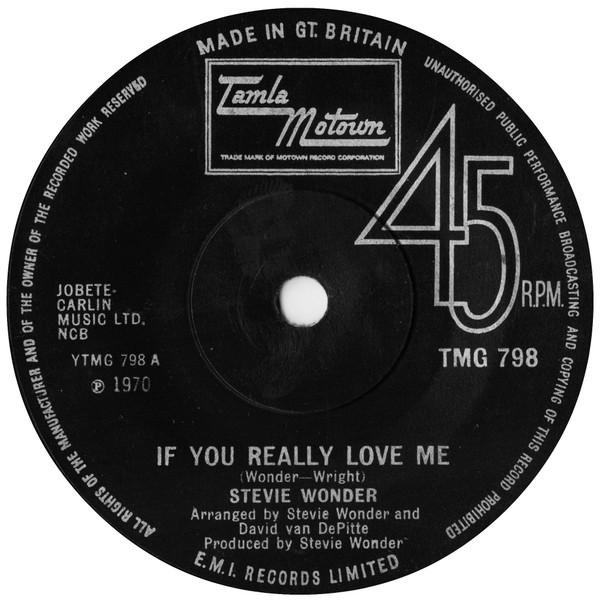 7inch Record STEVIE WONDER - If You Really Love Me TMG798 Tamla Motown 1970 UK Soul/Funk Used
7inch Record STEVIE WONDER - If You Really Love Me TMG798 Tamla Motown 1970 UK Soul/Funk Used