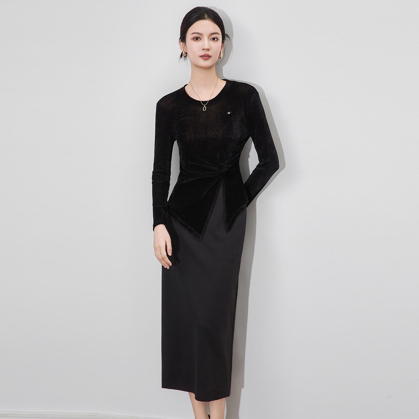 Retro Irregular Velvet Flocked Long Sleeve Top with Twist Waist Large чёрный
Retro Irregular Velvet Flocked Long Sleeve Top with Twist Waist Large чёрный