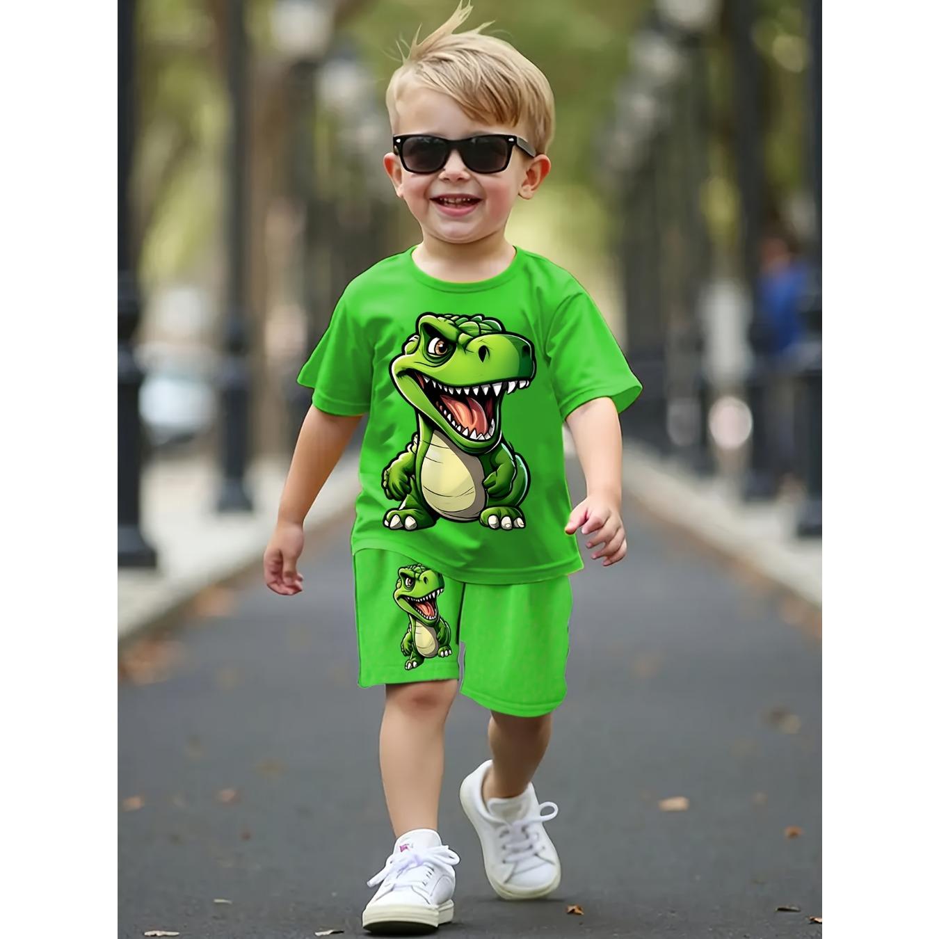 Комплект для мальчиков на весну и осень со стильным принтом динозавров, футболка с коротким рукавом и круглым вырезом, шорты, повседневный 13-14Y зелёный
Комплект для мальчиков на весну и осень со стильным принтом динозавров, футболка с коротким рукавом и круглым вырезом, шорты, повседневный 13-14Y зелёный