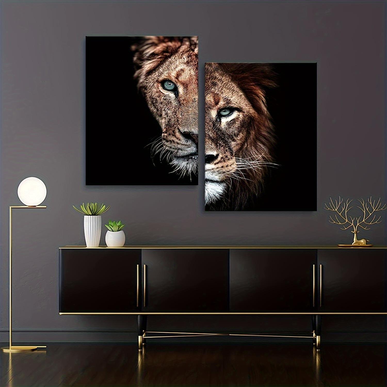 2pcs Lion Couple Poster - Black and White Animal Prints, Modern Minimalist Wildlife Decor - Self-Adhesive Wall Art for Living Ro 20x30cm-2pcs
2pcs Lion Couple Poster - Black and White Animal Prints, Modern Minimalist Wildlife Decor - Self-Adhesive Wall Art for Living Ro 20x30cm-2pcs