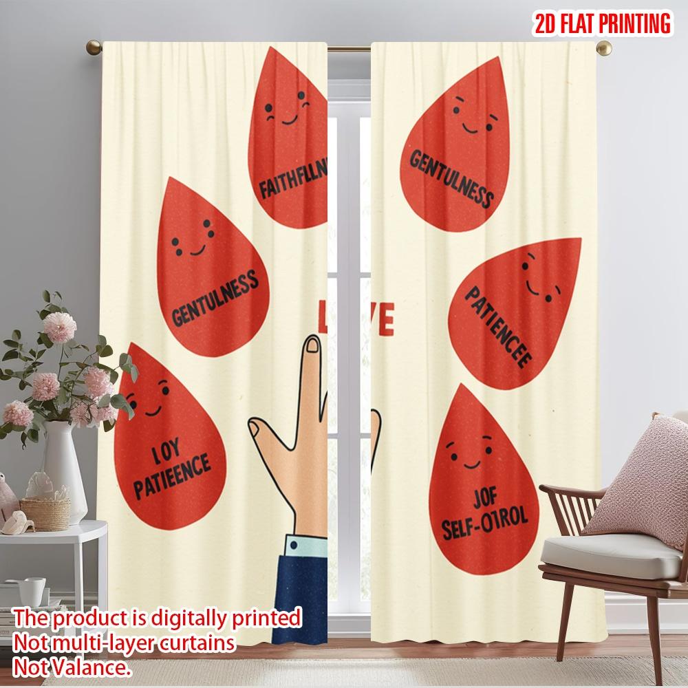2pcs 2D flat printing Window Curtains Fruit Virtues Goodness Kindness Peace Polyester Without Electricity Birthday Party for All 52.50×116.00 CM 2pcs
2pcs 2D flat printing Window Curtains Fruit Virtues Goodness Kindness Peace Polyester Without Electricity Birthday Party for All 52.50×116.00 CM 2pcs