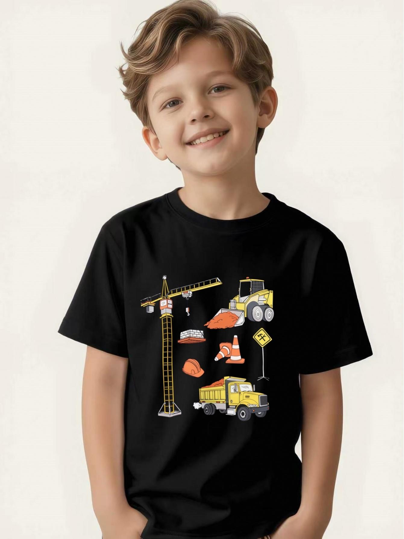 Creative short-sleeved round neck T-shirt for children, breathable and comfortable. 160
Creative short-sleeved round neck T-shirt for children, breathable and comfortable. 160