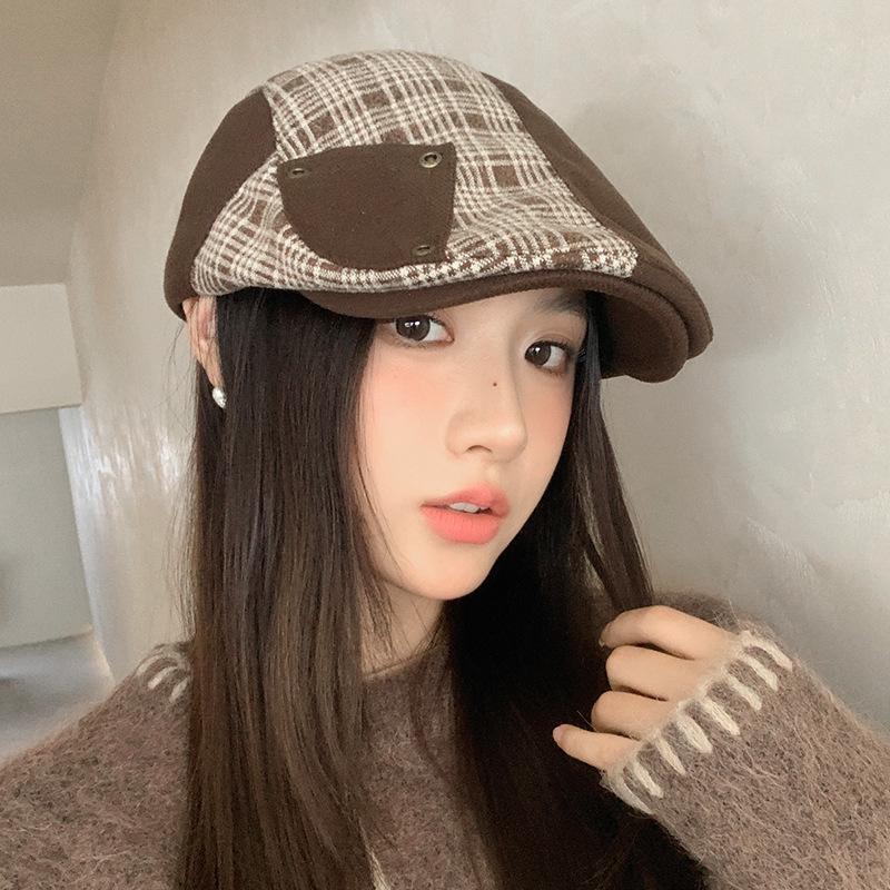 Винтажная клетчатая кепка, осенне-зимняя шапка, женская лоскутная кепка-ньюсбой, модный универсальный берет One Size
Винтажная клетчатая кепка, осенне-зимняя шапка, женская лоскутная кепка-ньюсбой, модный универсальный берет One Size