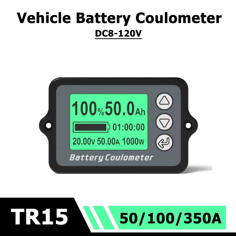 TK15 Аккумуляторный кулонометр DC8-120V 50A 100A 350A LiFePO4 тестер емкости электромобиля индикатор питания монитор литиевых батарей
TK15 Аккумуляторный кулонометр DC8-120V 50A 100A 350A LiFePO4 тестер емкости электромобиля индикатор питания монитор литиевых батарей