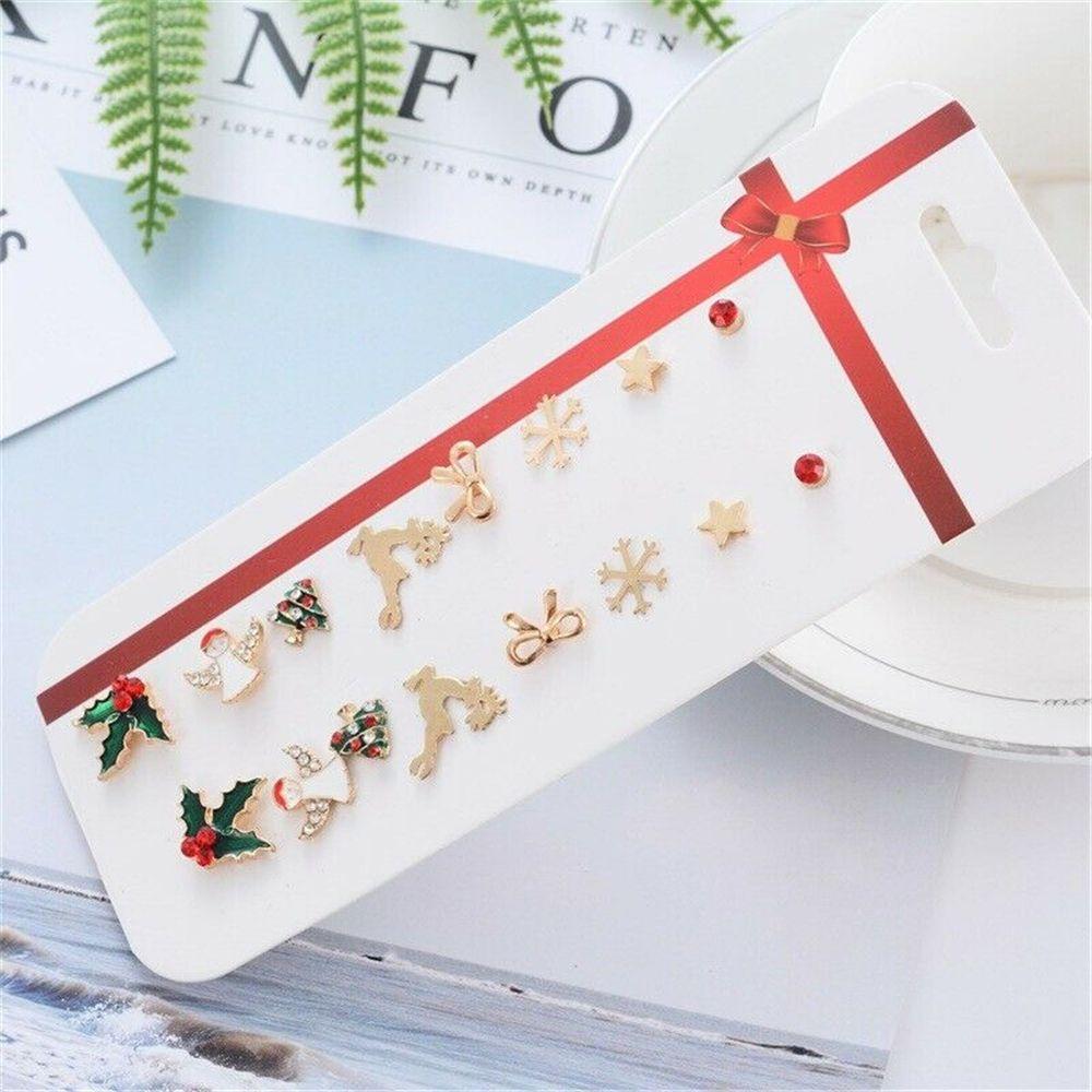 8 пар гвоздей с бантом из головы оленя Xams Рождественская елка Bowknot Серьги-гвоздики
8 пар гвоздей с бантом из головы оленя Xams Рождественская елка Bowknot Серьги-гвоздики