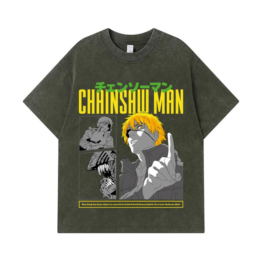 275 GSM Washed T-shirts 100% Cotton Chainsaw Man V45 Denji Print Unisex Heavy Cotton T Shirt S
275 GSM Washed T-shirts 100% Cotton Chainsaw Man V45 Denji Print Unisex Heavy Cotton T Shirt S