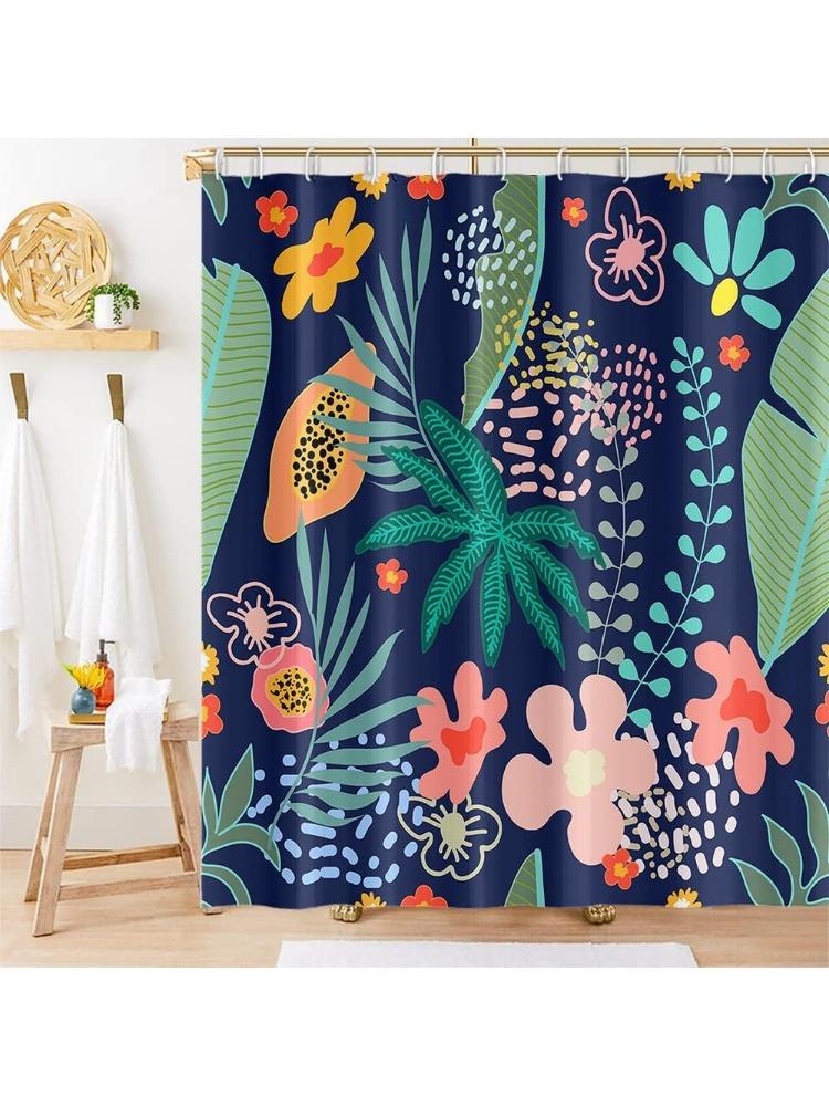 Tropical Leaves Shower Curtains Navy Blue Backdrop Green Leaf Plants Pink Floral Shower Curtains Bathroom Decor Waterproof 90x180CM
Tropical Leaves Shower Curtains Navy Blue Backdrop Green Leaf Plants Pink Floral Shower Curtains Bathroom Decor Waterproof 90x180CM