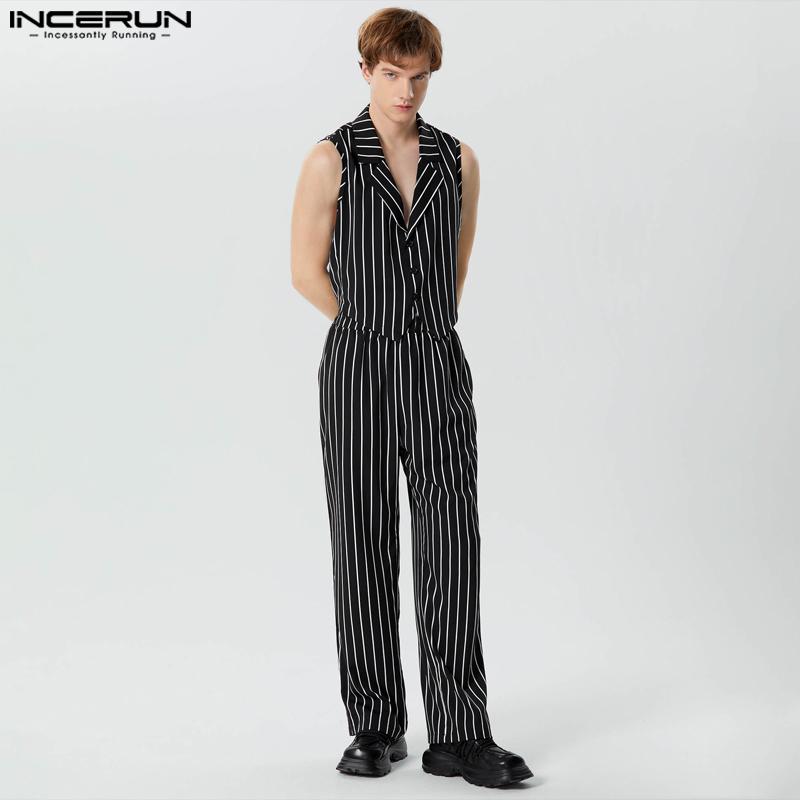 INCERUN мужские жилеты без рукавов длинные брюки повседневные комплекты в полоску
INCERUN мужские жилеты без рукавов длинные брюки повседневные комплекты в полоску