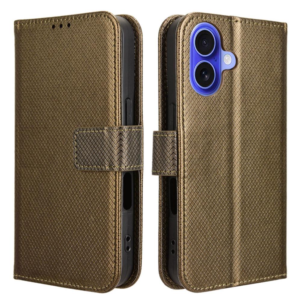 For iPhone 16 Plus Case PU Leather Diamond Texture Wallet Phone Cover Brown
For iPhone 16 Plus Case PU Leather Diamond Texture Wallet Phone Cover Brown