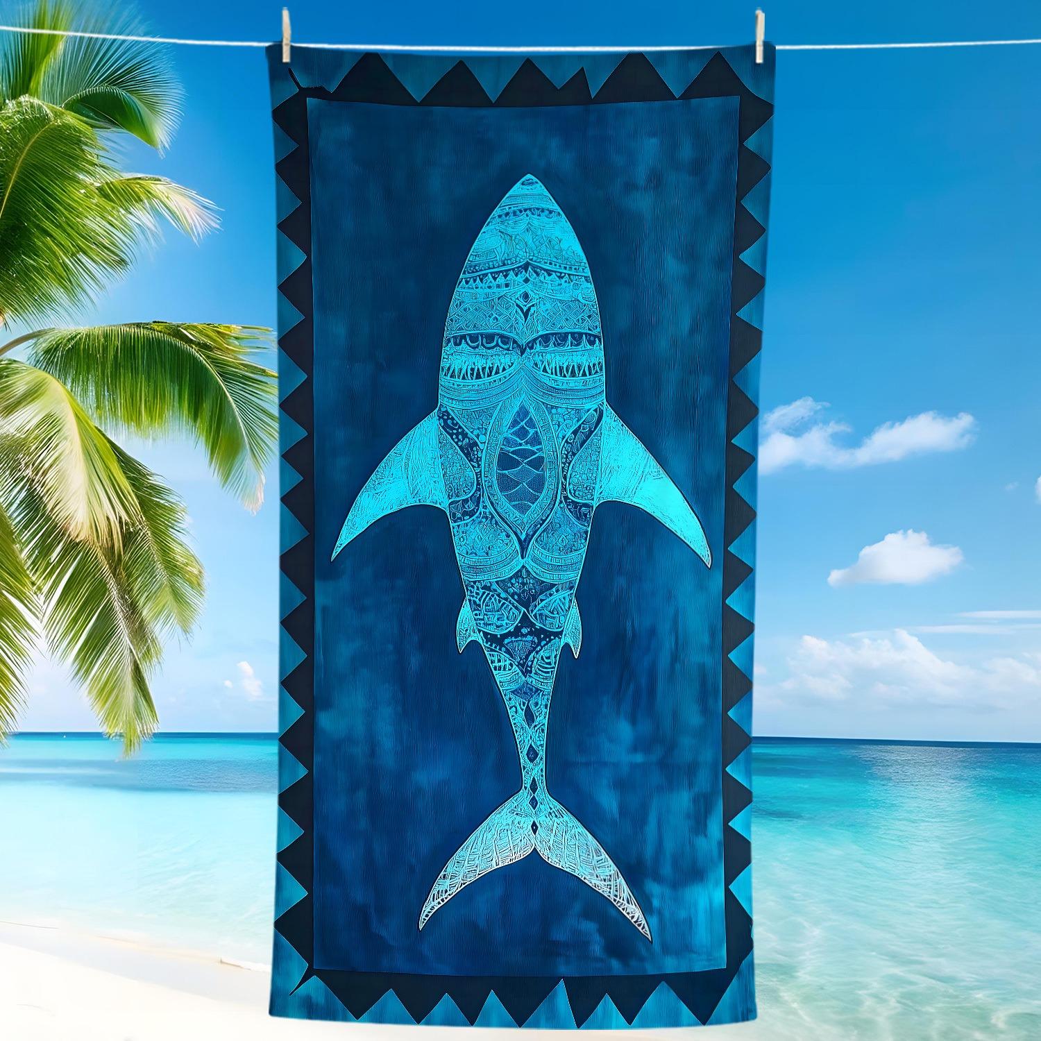 Exquisite Shark-Patterned Beach Towel for Summer Fun! Suitable for towels, bath towels, beach towels W40*H60(CM)
Exquisite Shark-Patterned Beach Towel for Summer Fun! Suitable for towels, bath towels, beach towels W40*H60(CM)