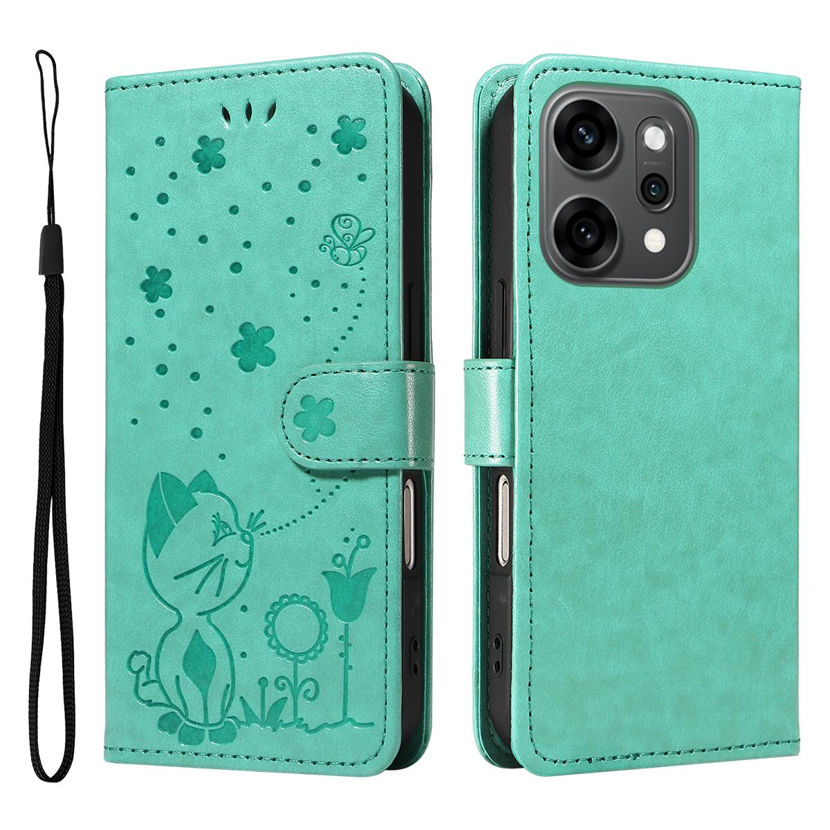 For Oppo Reno14 Pro 5G (China)/Oppo Reno14 Pro 5G (Global) Leather Wallet Case Cat Bee Pattern Phone Cover Stand Green
For Oppo Reno14 Pro 5G (China)/Oppo Reno14 Pro 5G (Global) Leather Wallet Case Cat Bee Pattern Phone Cover Stand Green